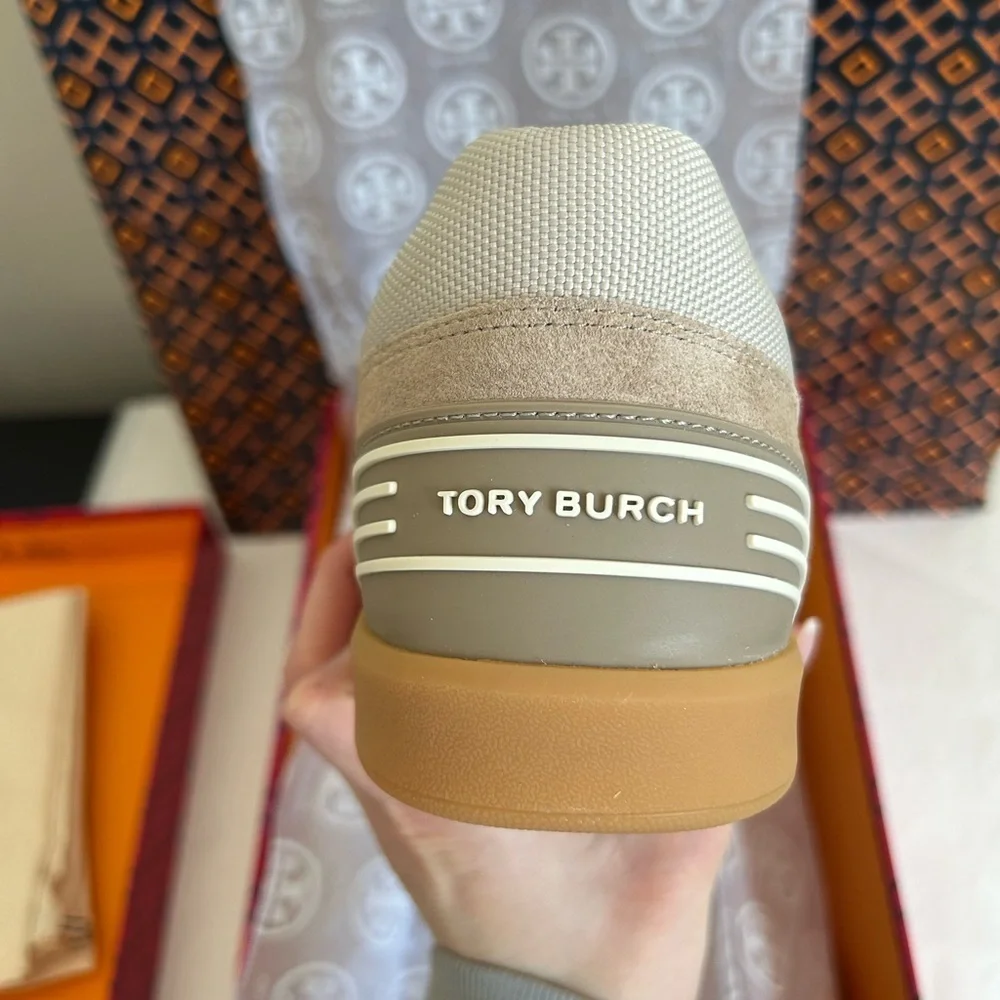 Tory Burch Clover Court Sneakers Shoes Size 10.5 Avola Warm Avola